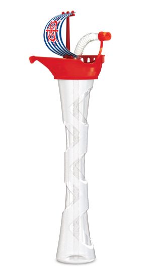 Slushmugg Helix 400 ml Skepp Rött m blå vitt segel / 54 st